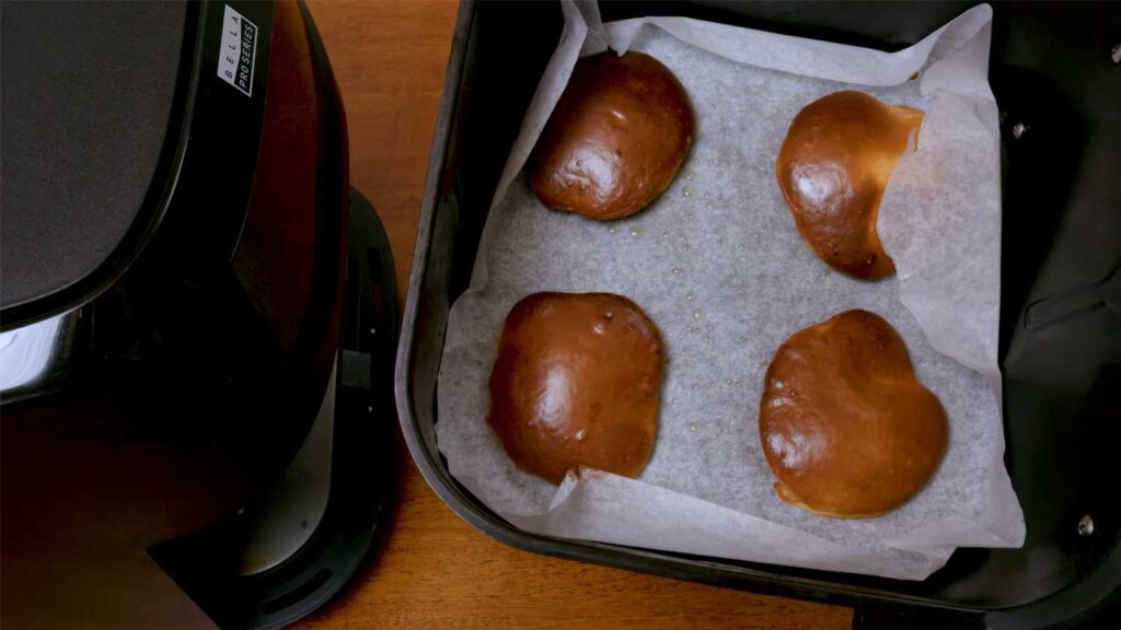 Protein cookies step-by-step &ndash; shaping cookie dough balls before air frying in basket
