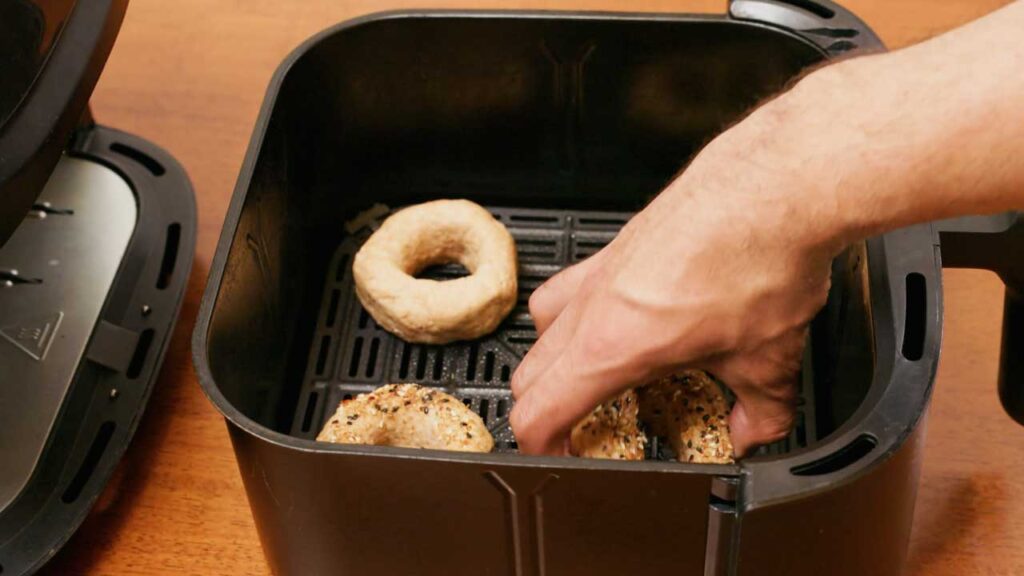 Air fryer whole wheat Greek yogurt bagels step by step &ndash; making high protein bagel dough in air fryer