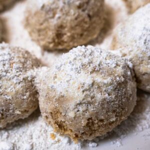Almond flour wedding cookies recipe card &ndash; high-protein cottage cheese cookie recipe