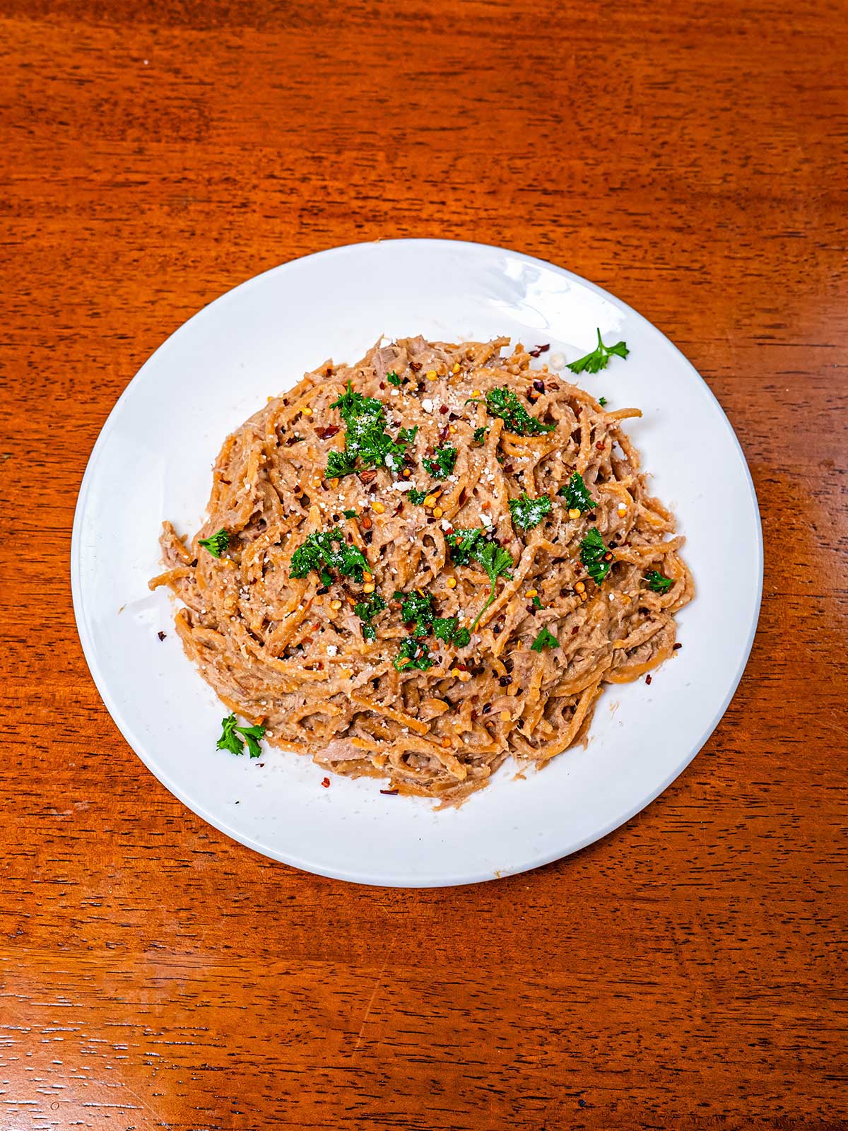 Cream cheese tuna pasta &ndash; high-protein creamy pasta with tuna and Greek yogurt