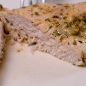 Italian herb chicken recipe card &ndash; high-protein dinner with nutrition facts and ingredients list