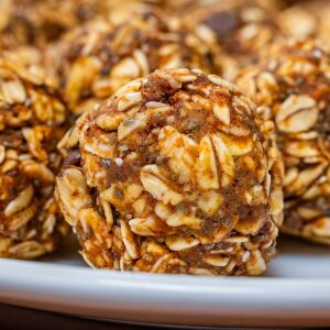 No-bake pumpkin energy bites recipe card &ndash; high-protein fall snack recipe