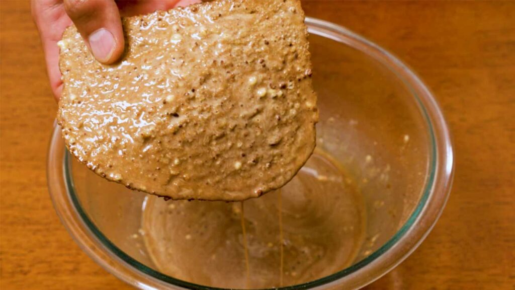How to make protein coffee french toast &ndash; step 2: cooking bread slices in buttered skillet until golden