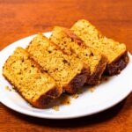 High-protein banana bread &ndash; sliced loaf with fluffy texture and golden crust