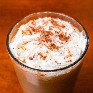 Tiramisu protein shake recipe card &ndash; high-protein dessert smoothie from Flexible Feasts