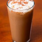 Tiramisu protein shake &ndash; high-protein healthy dessert smoothie with coffee flavor
