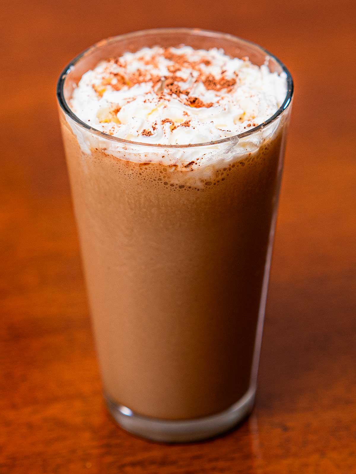 Tiramisu protein shake &ndash; high-protein healthy dessert smoothie with coffee flavor