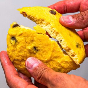 Vanilla coconut protein cookies recipe card &ndash; high-protein healthy dessert from Flexible Feasts with full nutrition facts