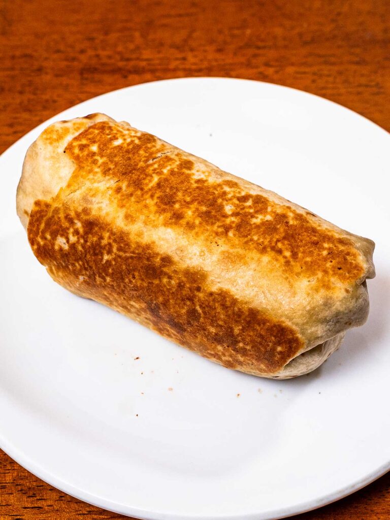 Breakfast burrito with sausage, egg, and cheese &ndash; high protein breakfast recipe