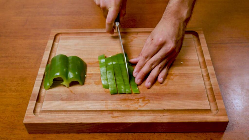 Making chicken fajitas – step 1: seasoning and preparing high-protein chicken breast