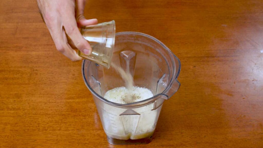 Making cottage cheese flatbread pizza  step 1: mixing cottage cheese pizza dough