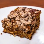 Protein banana coffee cake hero &ndash; high-protein breakfast cake with banana and moist crumb