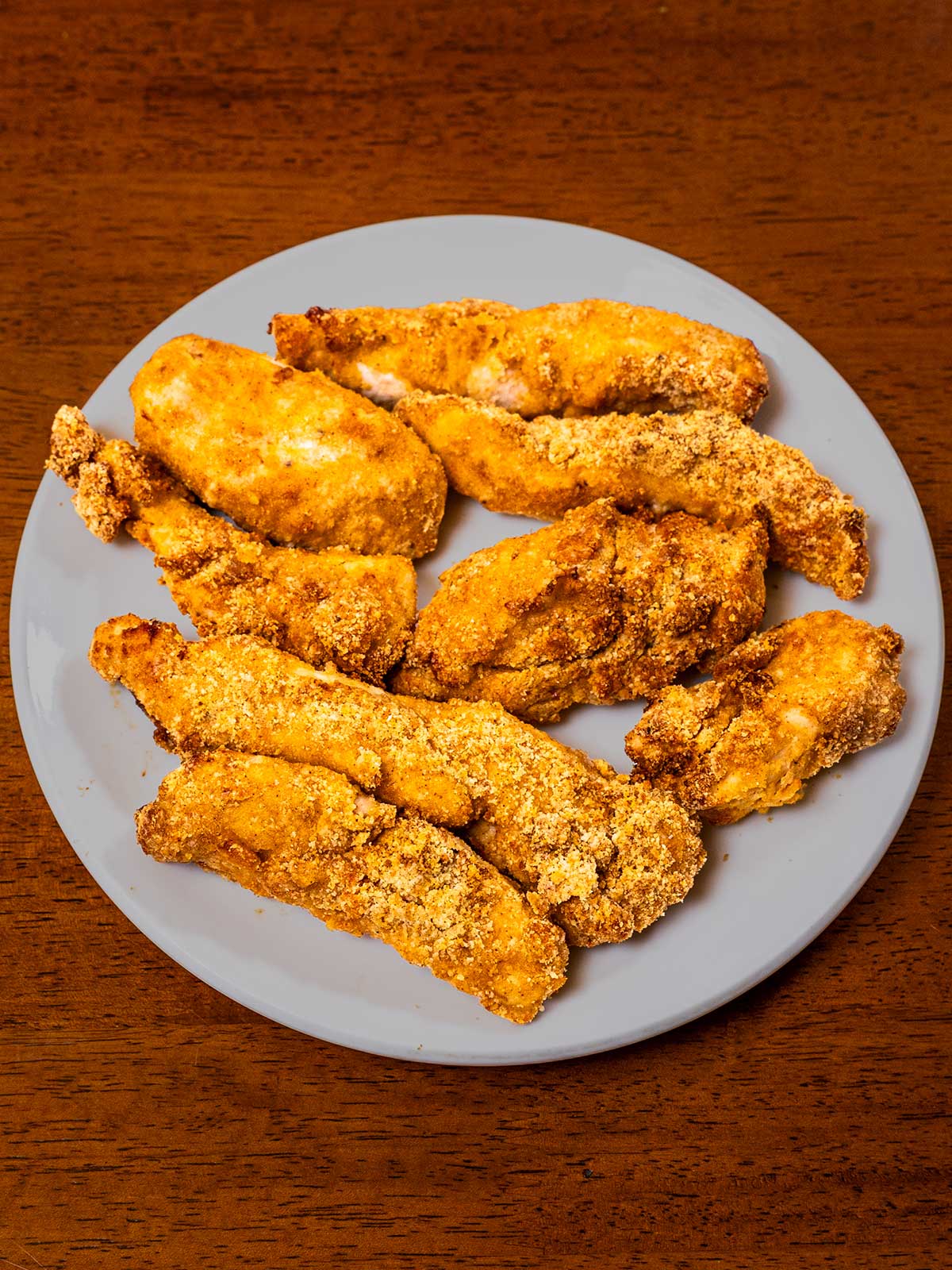 Almond flour parmesan chicken tenders hero &ndash; high-protein baked chicken with parmesan crust
