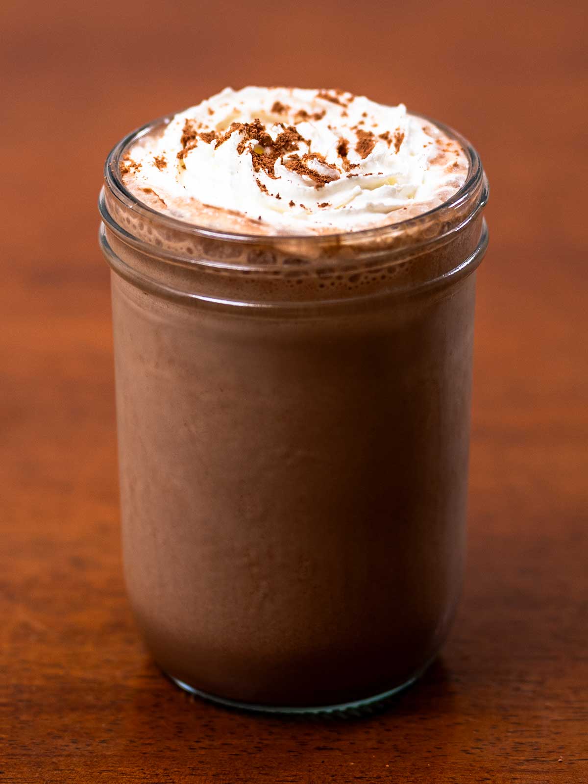 Iced mocha protein latte hero &ndash; high-protein coffee drink with chocolate and milk