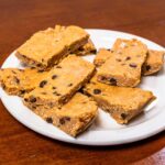 No bake cookie dough protein bars hero &ndash; high-protein snack with cookie dough texture