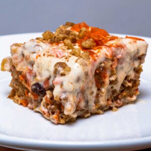 Protein carrot cake card &ndash; high-protein healthy dessert recipe