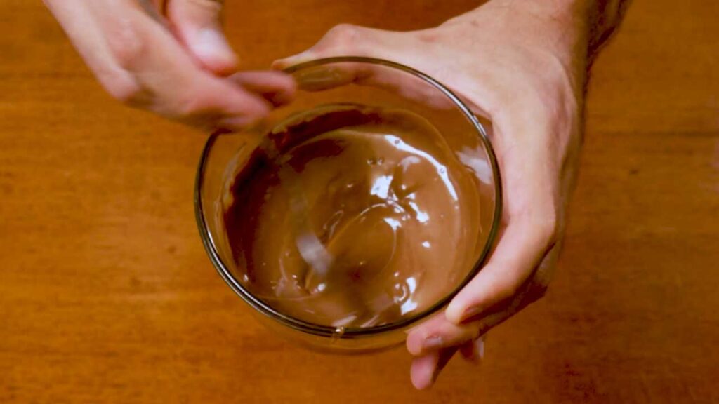 Making protein peanut butter cups -- step by step preparation