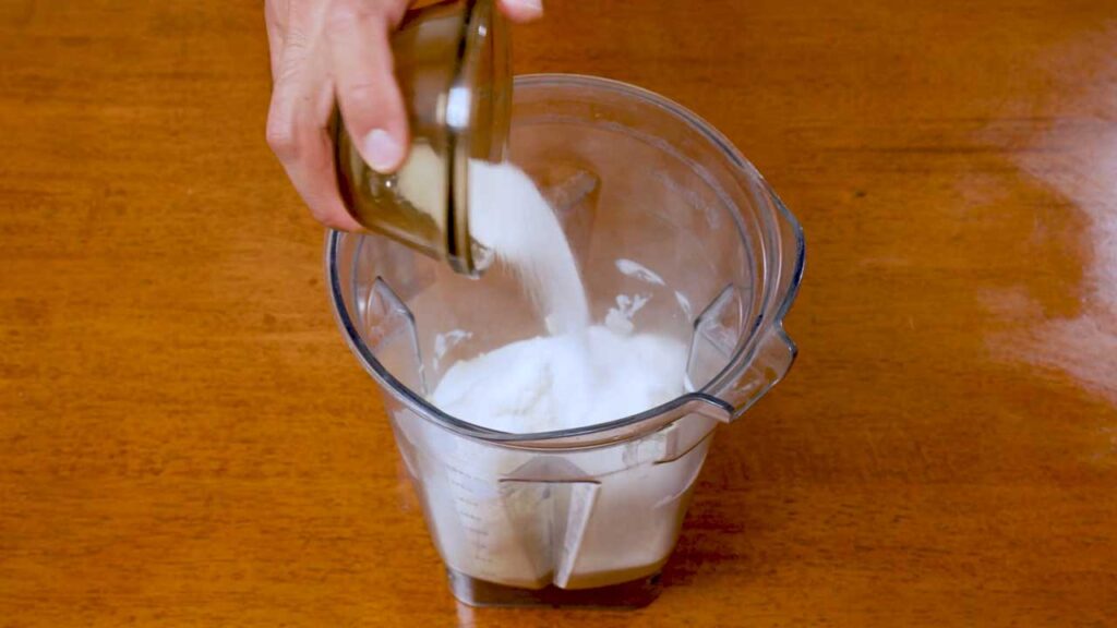 Making protein vanilla gelato -- step by step preparation