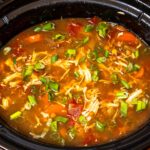 Slow cooker chicken and lentil soup hero &ndash; high-protein slow cooker recipe with chicken and lentils