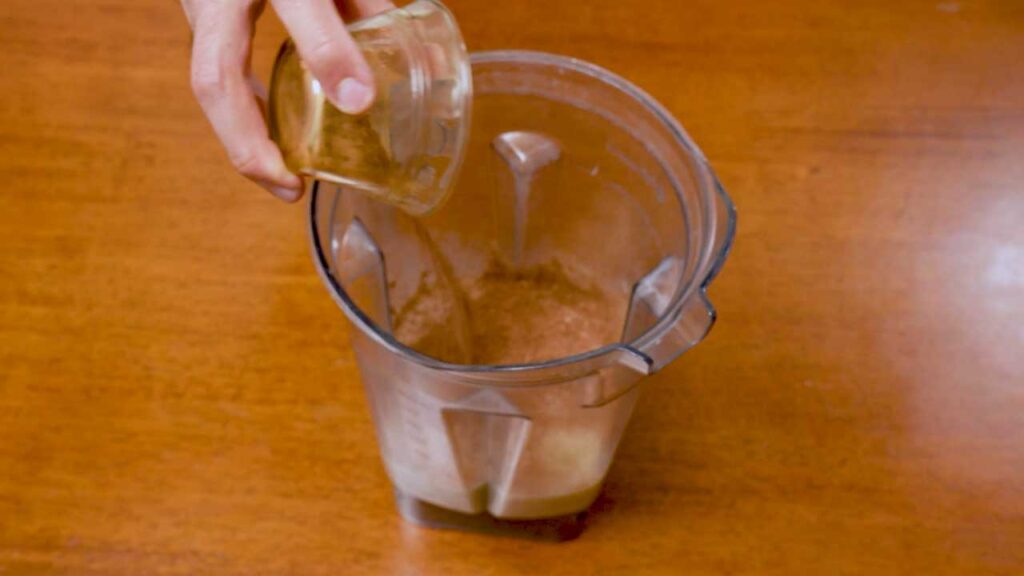 How to make chocolate peanut butter banana smoothie &ndash; step-by-step recipe photo
