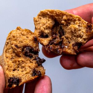 Greek yogurt muffins recipe card, high-protein breakfast nutrition facts