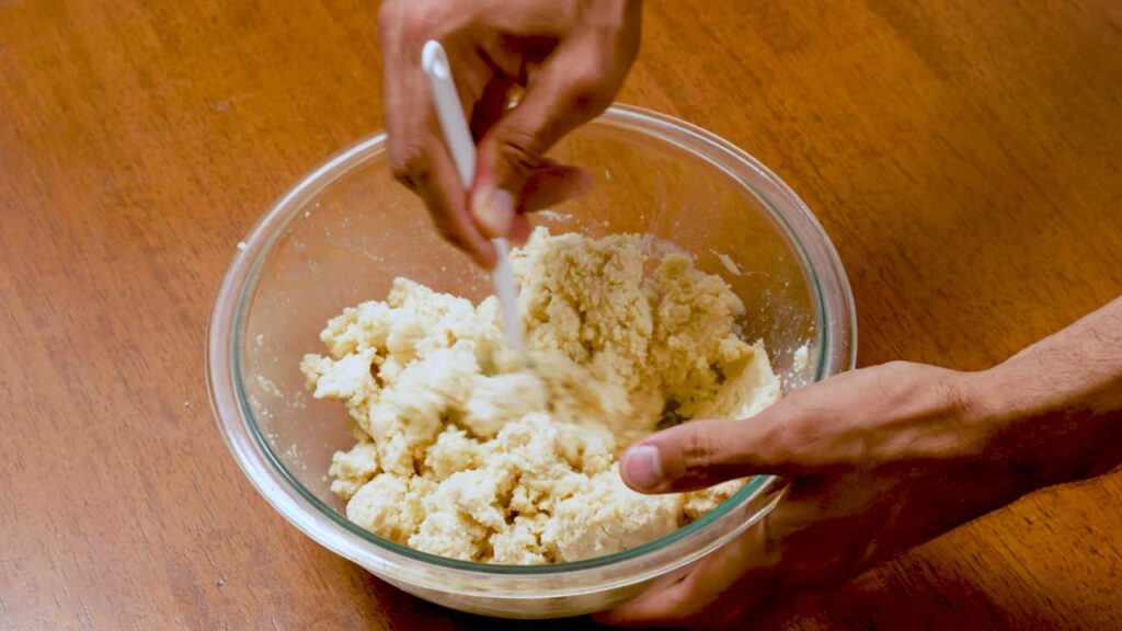How to make Greek yogurt scones &ndash; step showing dough being shaped into scone rounds