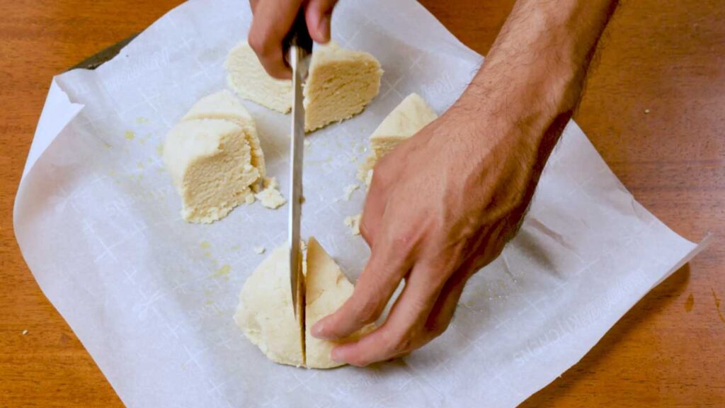 How to make Greek yogurt scones &ndash; step showing scones ready to go into the oven