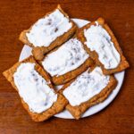 Protein strawberry poptarts recipe, a high-protein breakfast bake with strawberry glaze